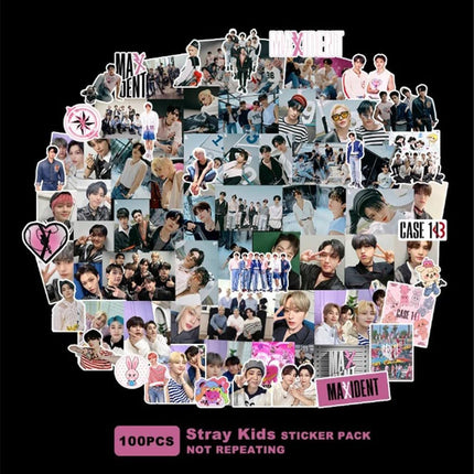 KPOP Stray Kids Merch Set Box - Including Straykids Album Photocards Lomo Card Holder Stickers Keychain Lanyard Pins Standee Night Light Phone Holder Beanies Shoulder Bag (Straykids)