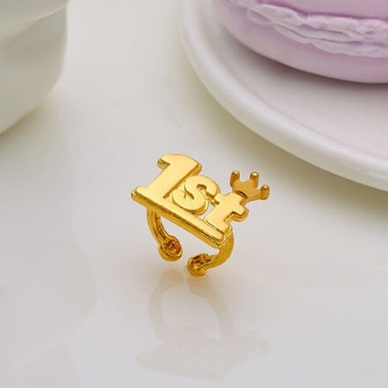 Baby Birthday Gold Ring Gift 24K .999 Pure 1.875G 3.75G Korean 1St Ring Gold Bar 돌반지