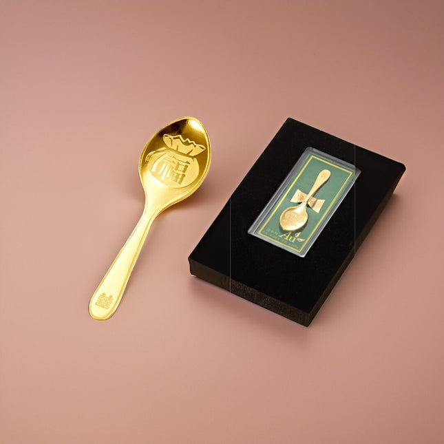 Baby Birthday Gold Spoon Gift 24K .999 Pure 1.875G 3.75G Korean Real Gold 돌반지