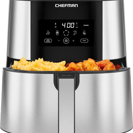 Chefman 12-Quart 6-In-1 Air Fryer Oven with Digital Timer, Touchscreen, and 12 Presets - Family Size Countertop Convection Oven, Dishwasher-Safe Parts