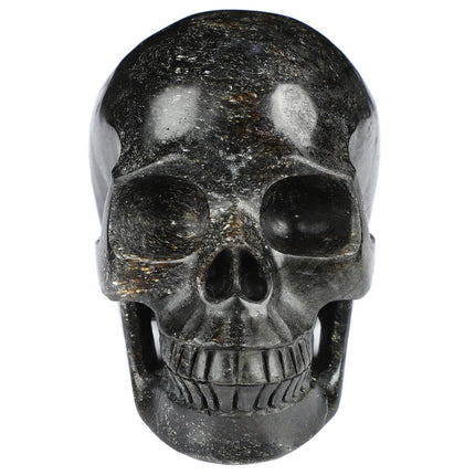 Crystal Skull, 5.1" Korea Garnet Crystal Skull, Hand Carved Gemstone Collectible Fine Art Sculpture/Statue, Home Decor, Gift.